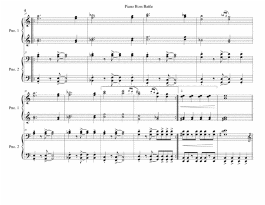 Piano Boss Battle Piano Boss Battle Piano scores gallery preview page 4