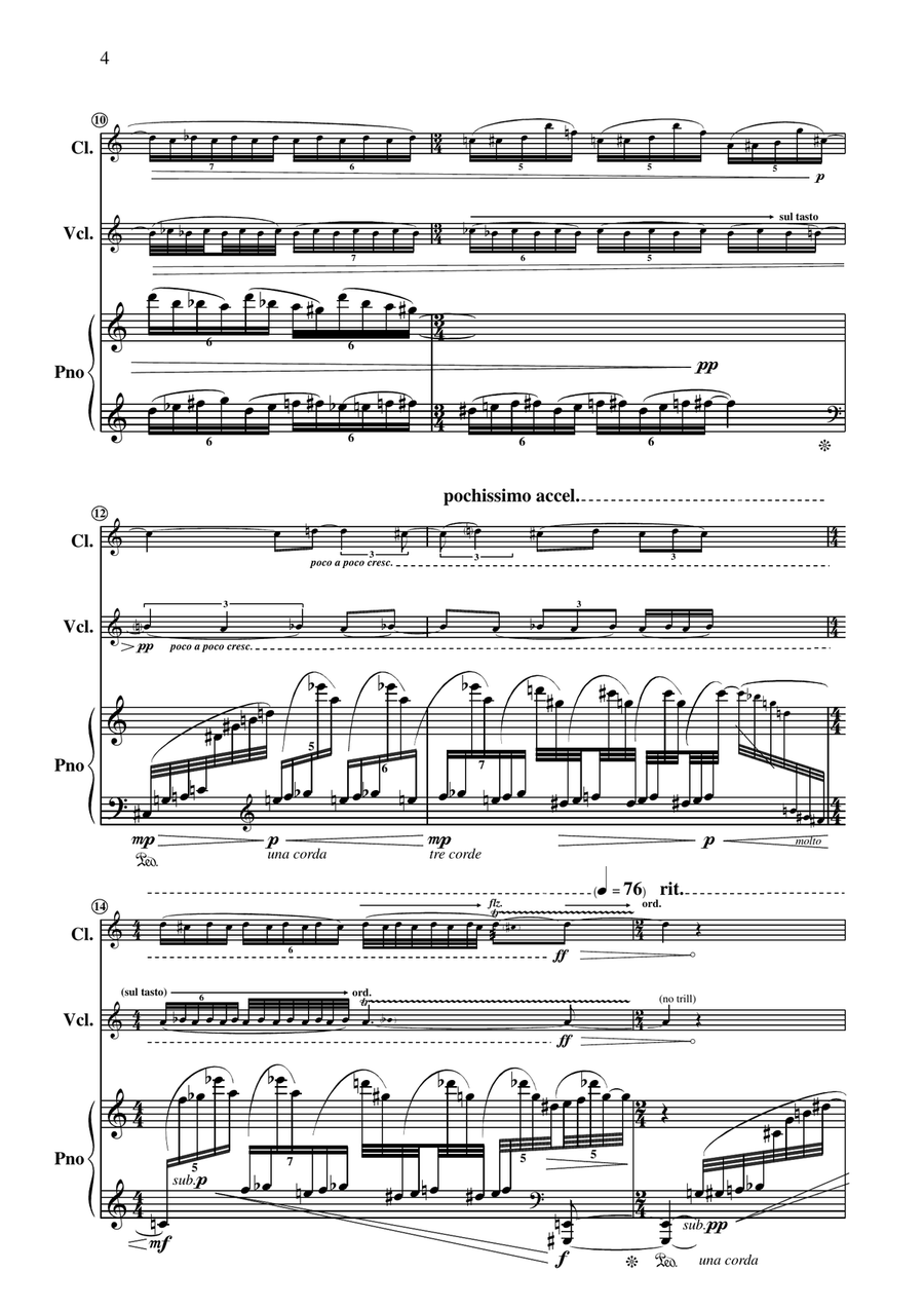 "Like a Whirling Sand Clock" - for Clarinet, Cello and Piano [Performance Score and Parts] image number null