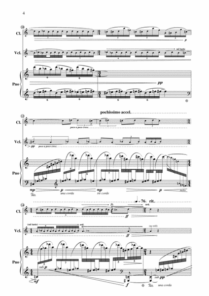 "Like a Whirling Sand Clock" - for Clarinet, Cello and Piano [Performance Score and Parts] image number null