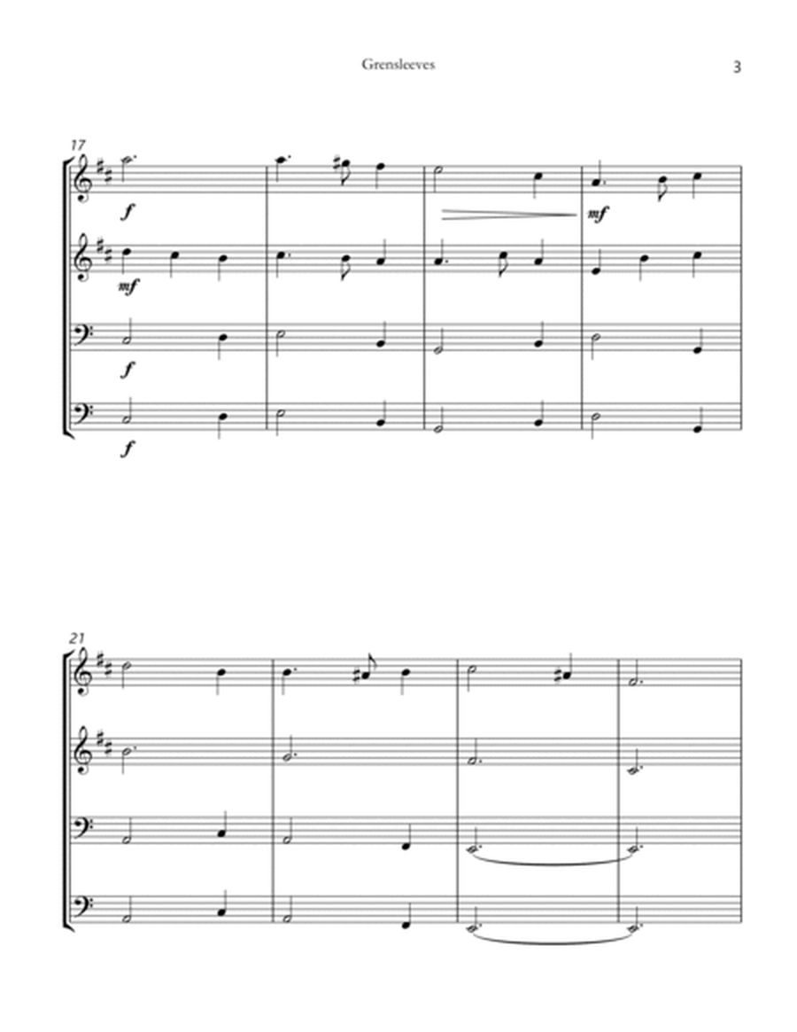 greensleeves brass quartet sheet music image number null