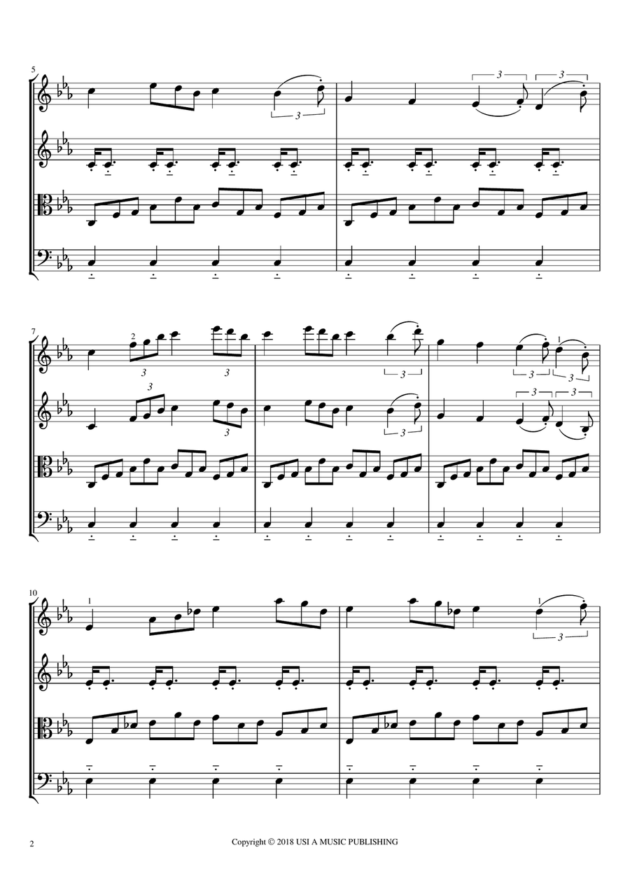 Airwolf Theme String Quartet scores gallery preview page 4