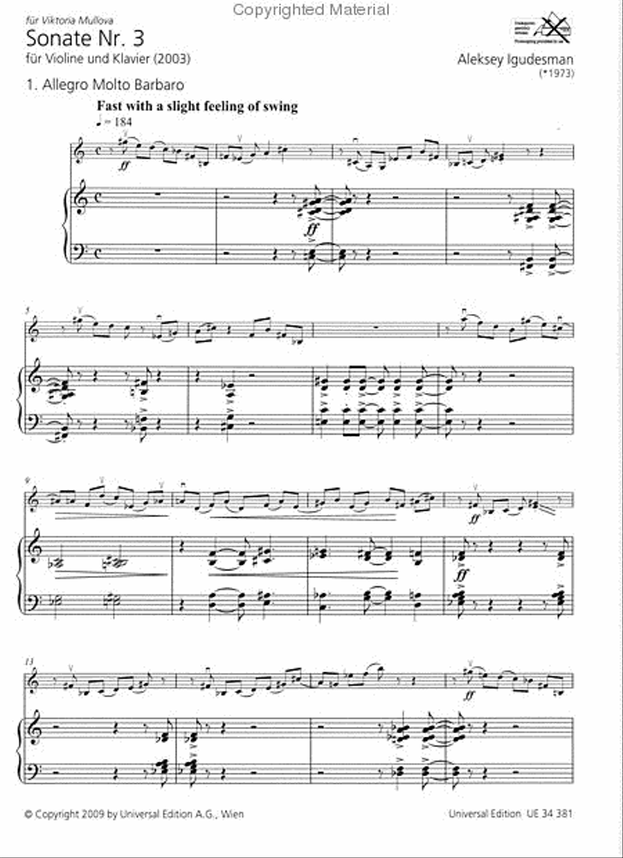 Sonata No. 3 Chamber Music scores gallery preview page 2