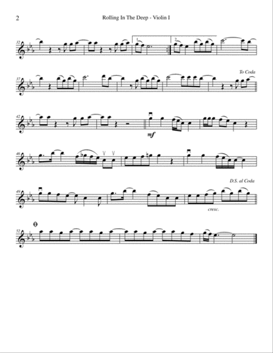 Rolling In The Deep String Quartet scores gallery preview page 2