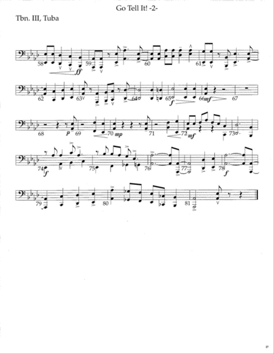 Go Tell It! SSATB scores gallery preview page 28
