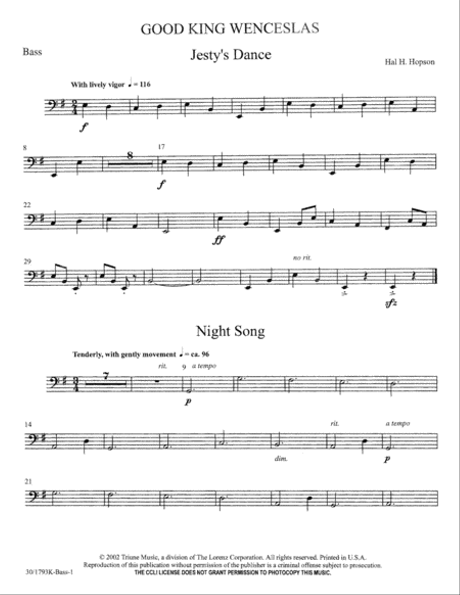Good King Wenceslas - Inst Parts Choir scores gallery preview page 12