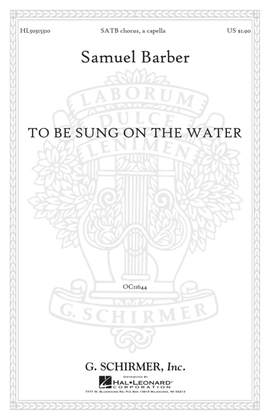 Book cover for To Be Sung on the Water Op. 42, No. 2