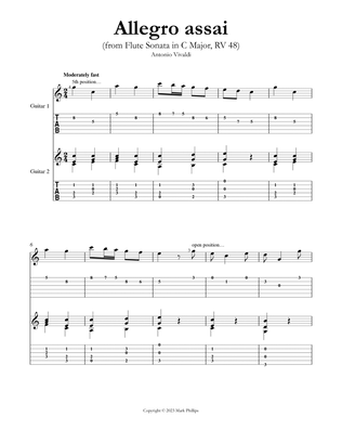 Allegro assai (from Flute Sonata in C Major, RV 48)