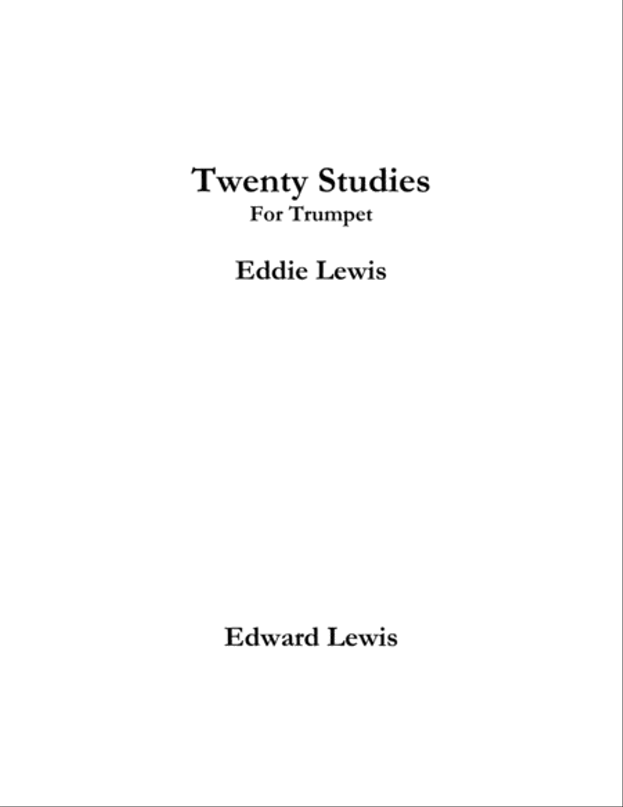 Twenty Studies for Trumpet by Eddie Lewis Trumpet Solo scores gallery preview page 4