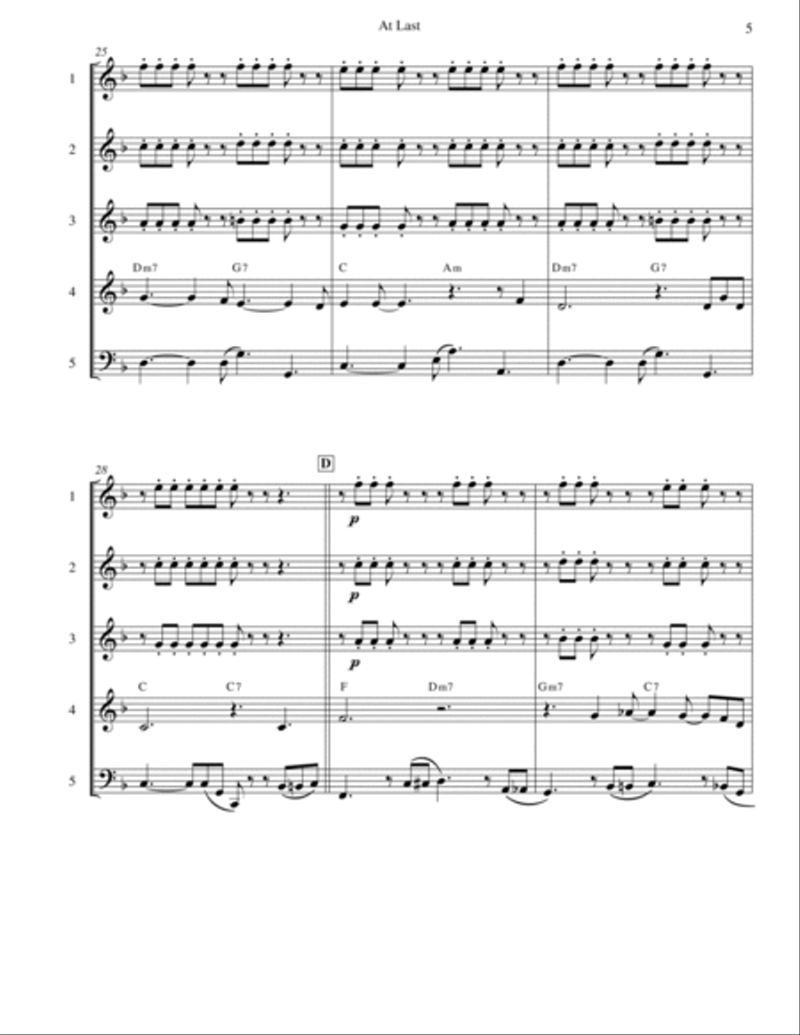 At Last Saxophone Quartet scores gallery preview page 6
