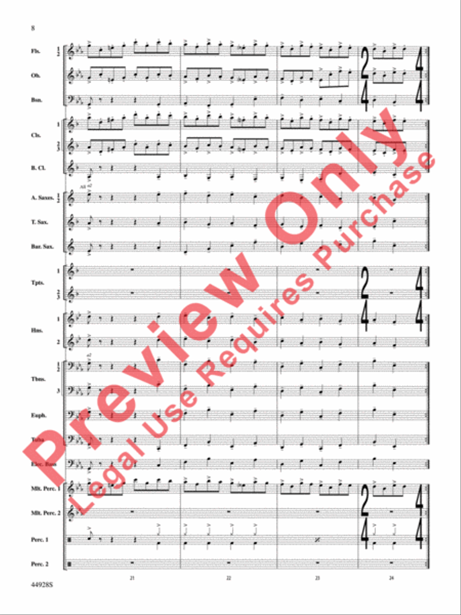 Dreams of Fireflies (On a Christmas Night) Concert Band scores gallery preview page 9