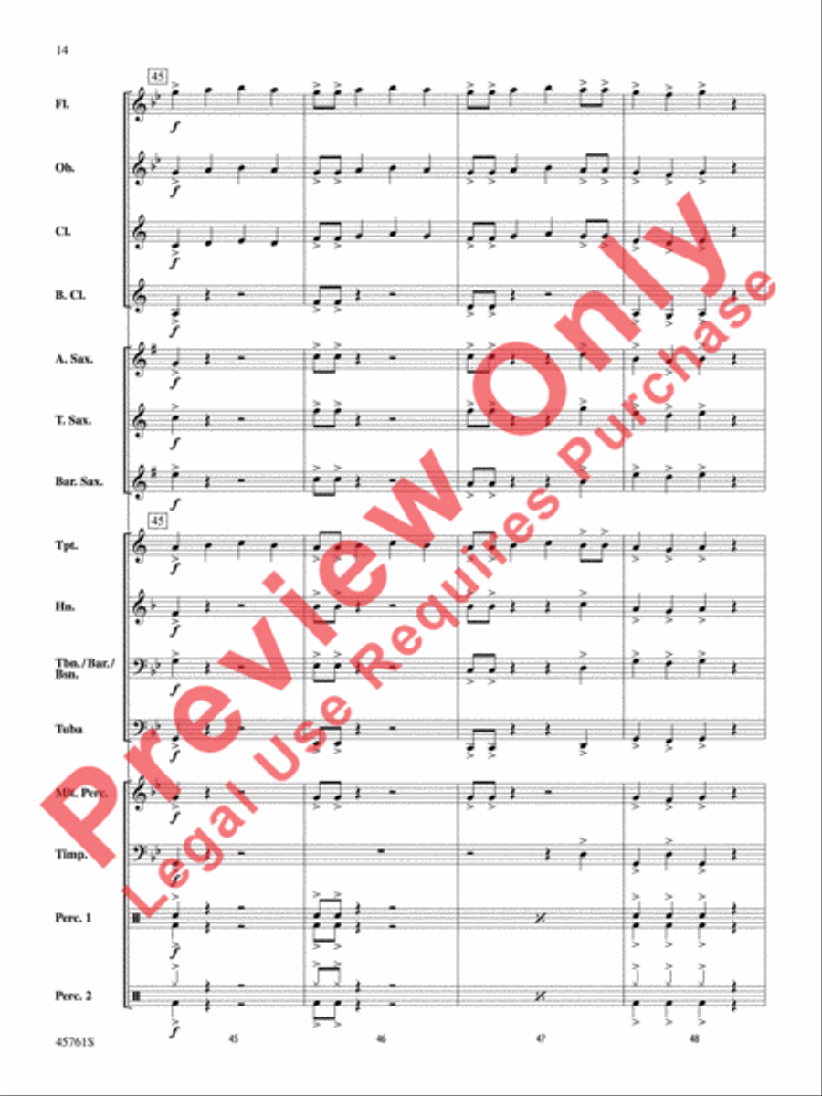 Battle of the Primes Concert Band scores gallery preview page 15