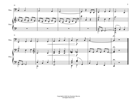 My Wild Irish Rose- Trombone and Piano image number null