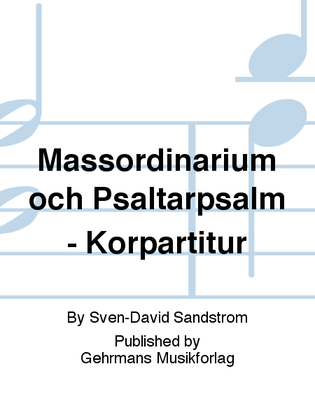 Massordinarium och Psaltarpsalm - Korpartitur
