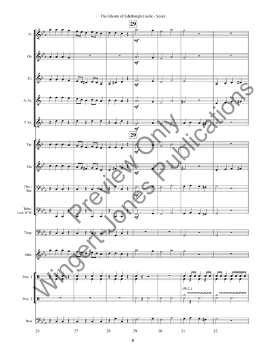 The Ghosts of Edinburgh (Score) Concert Band scores gallery preview page 8