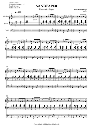 SANDPAPER (Rhumba for Organ), Opus 7