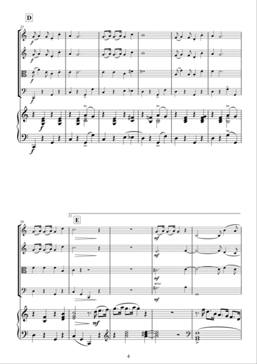 Rudolph The Red-nosed Reindeer Rudolph The Red-nosed Reindeer Piano Quintet scores gallery preview page 6