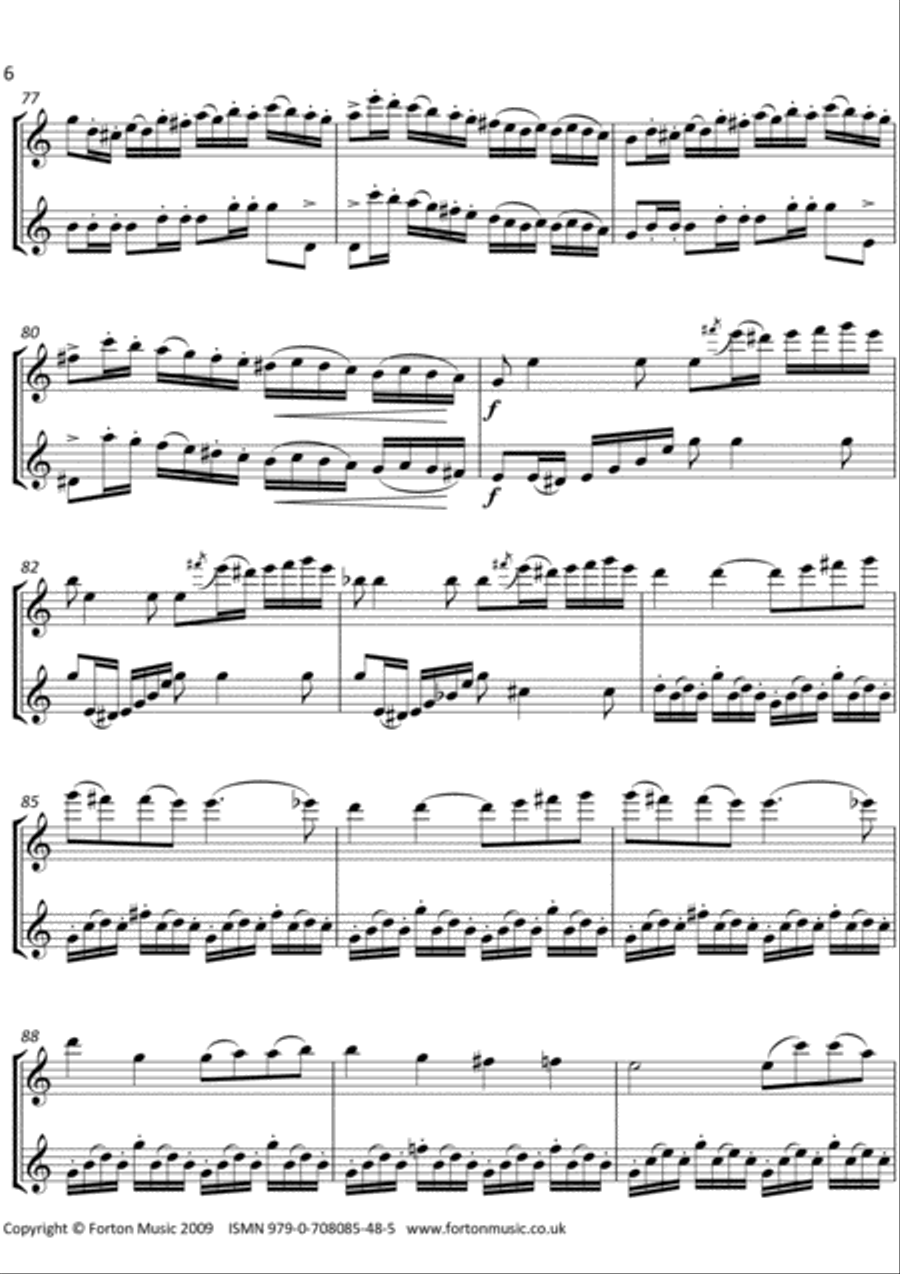 Duos Op 53 no 3 Flute Duet scores gallery preview page 6
