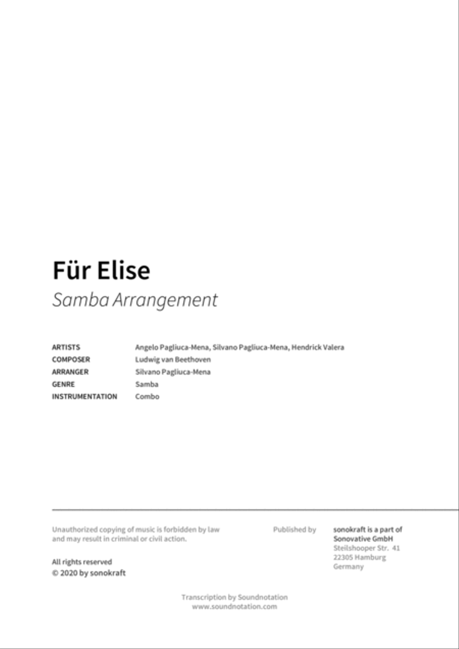 Für Elise Orchestra scores gallery preview page 2