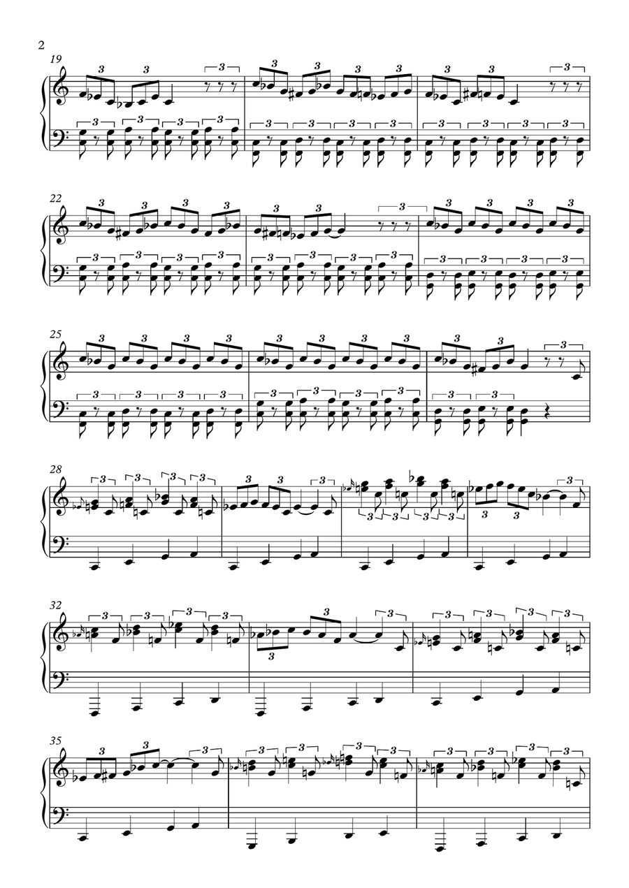 12 By 12 & A Bit Blues Piano Solo scores gallery preview page 2