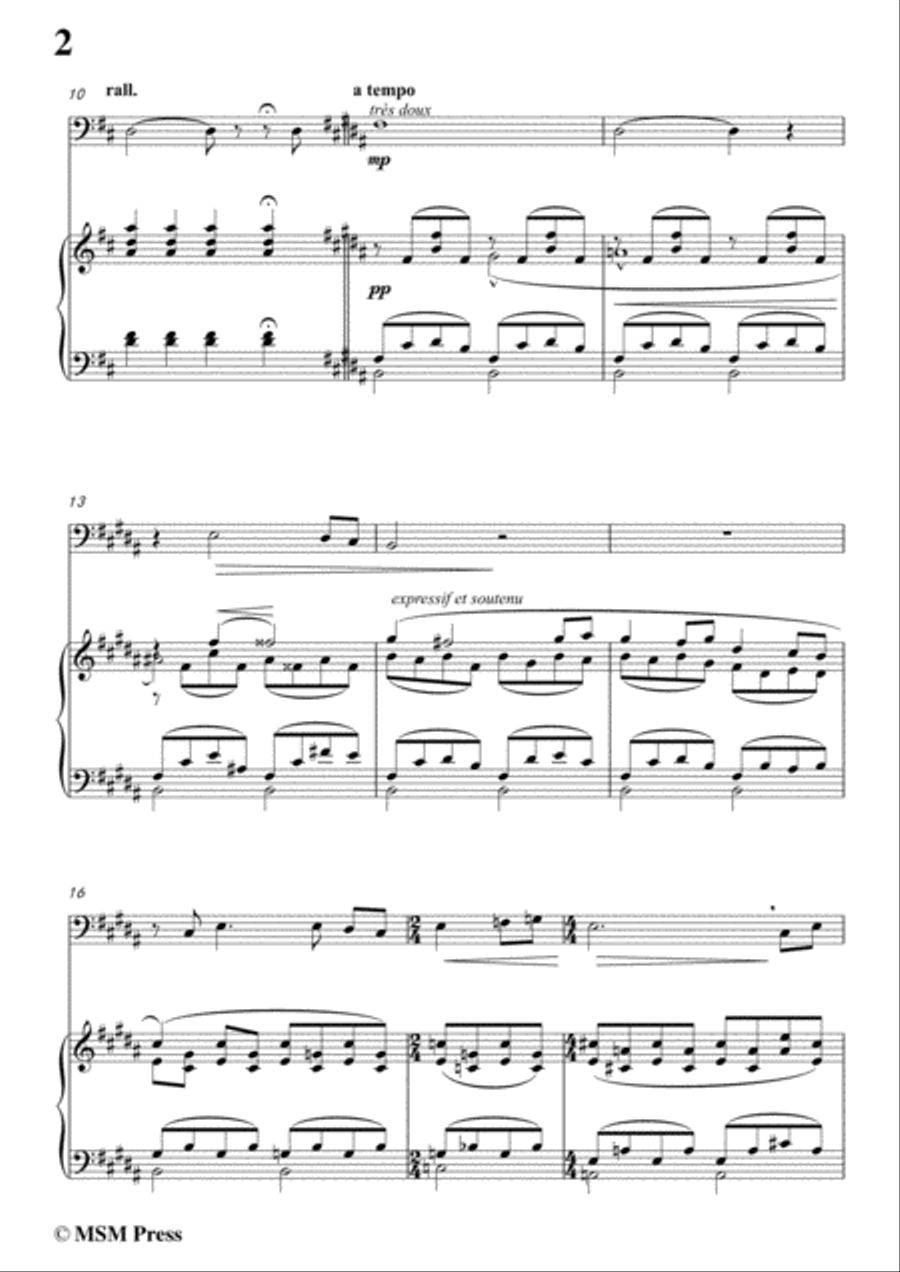 Duparc-Phidylé,for Cello and Piano,for Voice and Piano Voice Solo scores gallery preview page 4