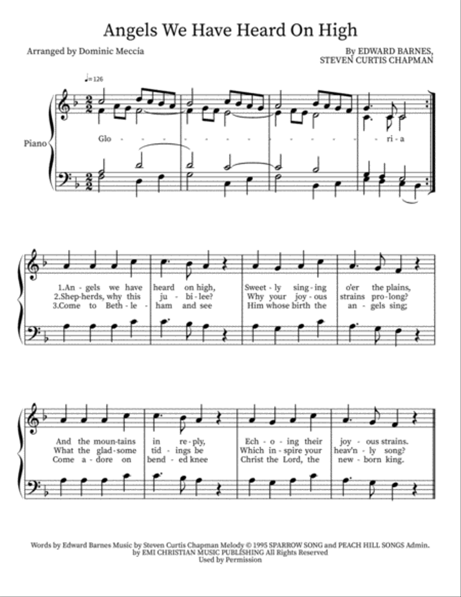 Angels We Have Heard On High Voice scores gallery preview page 1