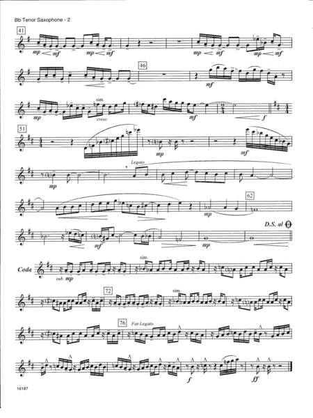 Quartet #3 - Bb Tenor Saxophone