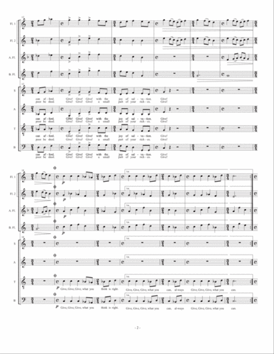Give! Give! 4-Part scores gallery preview page 2