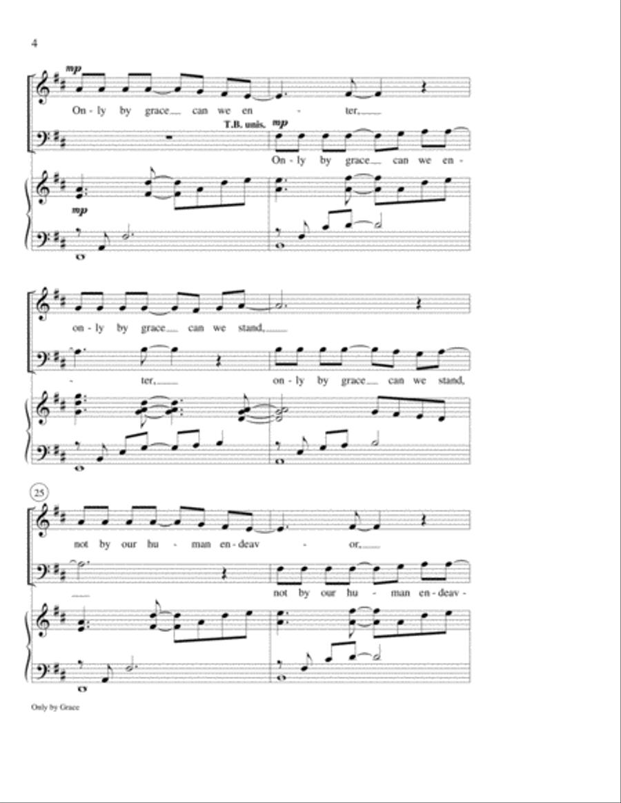 Only by Grace 4-Part scores gallery preview page 4