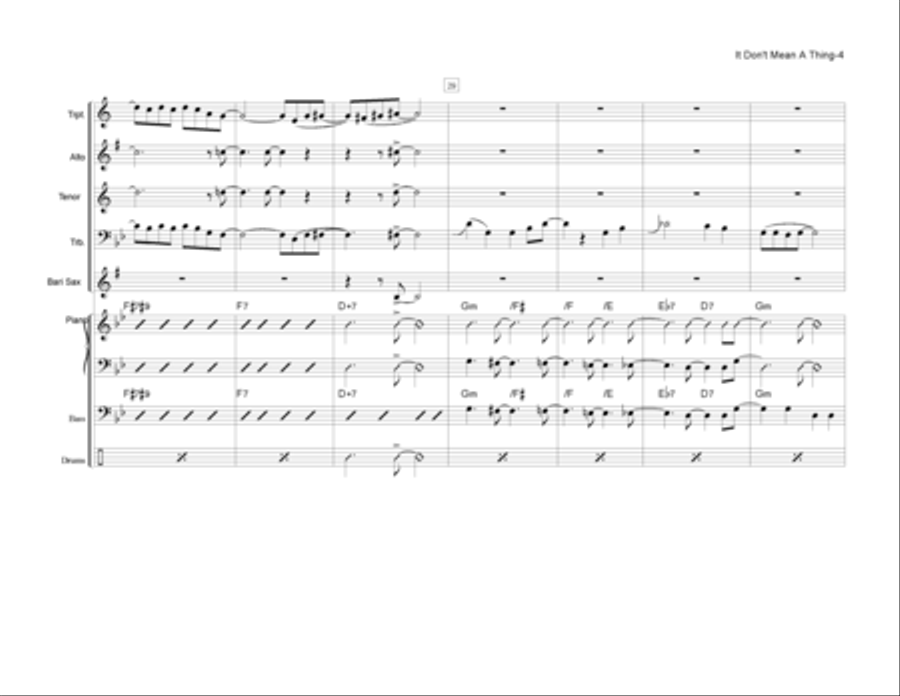 It Don't Mean A Thing (If It Ain't Got That Swing) Jazz Ensemble scores gallery preview page 6