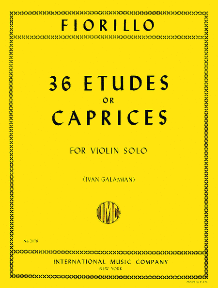 36 Etudes or Caprices (GALAMIAN)