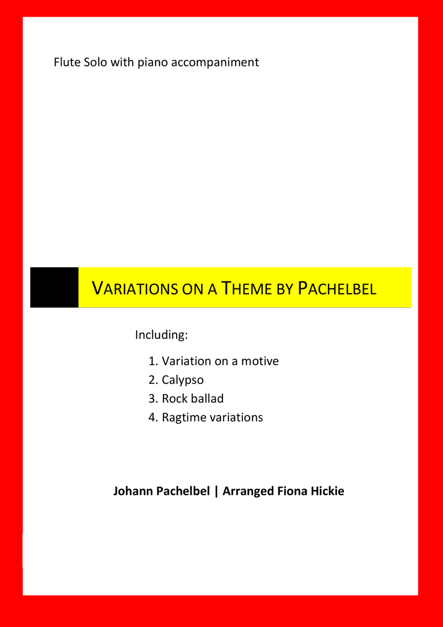 Variations on a Theme by Pachelbel Flute scores gallery preview page 1