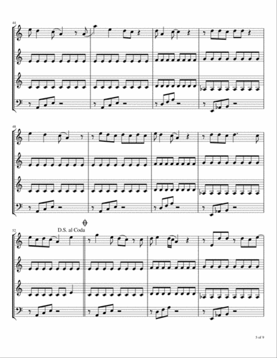 Abracadabra Abracadabra Woodwind Quartet scores gallery preview page 6