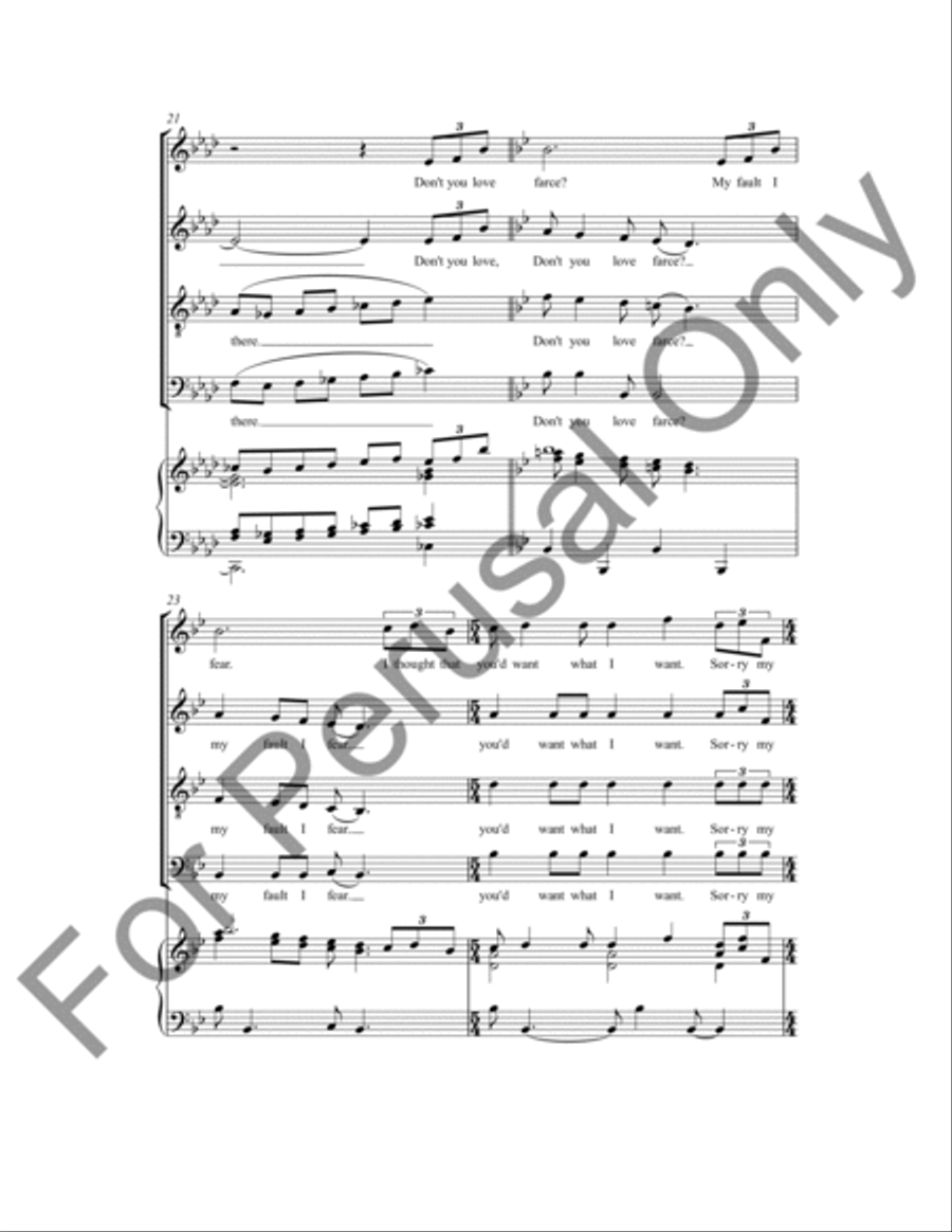 Send In The Clowns 4-Part scores gallery preview page 6