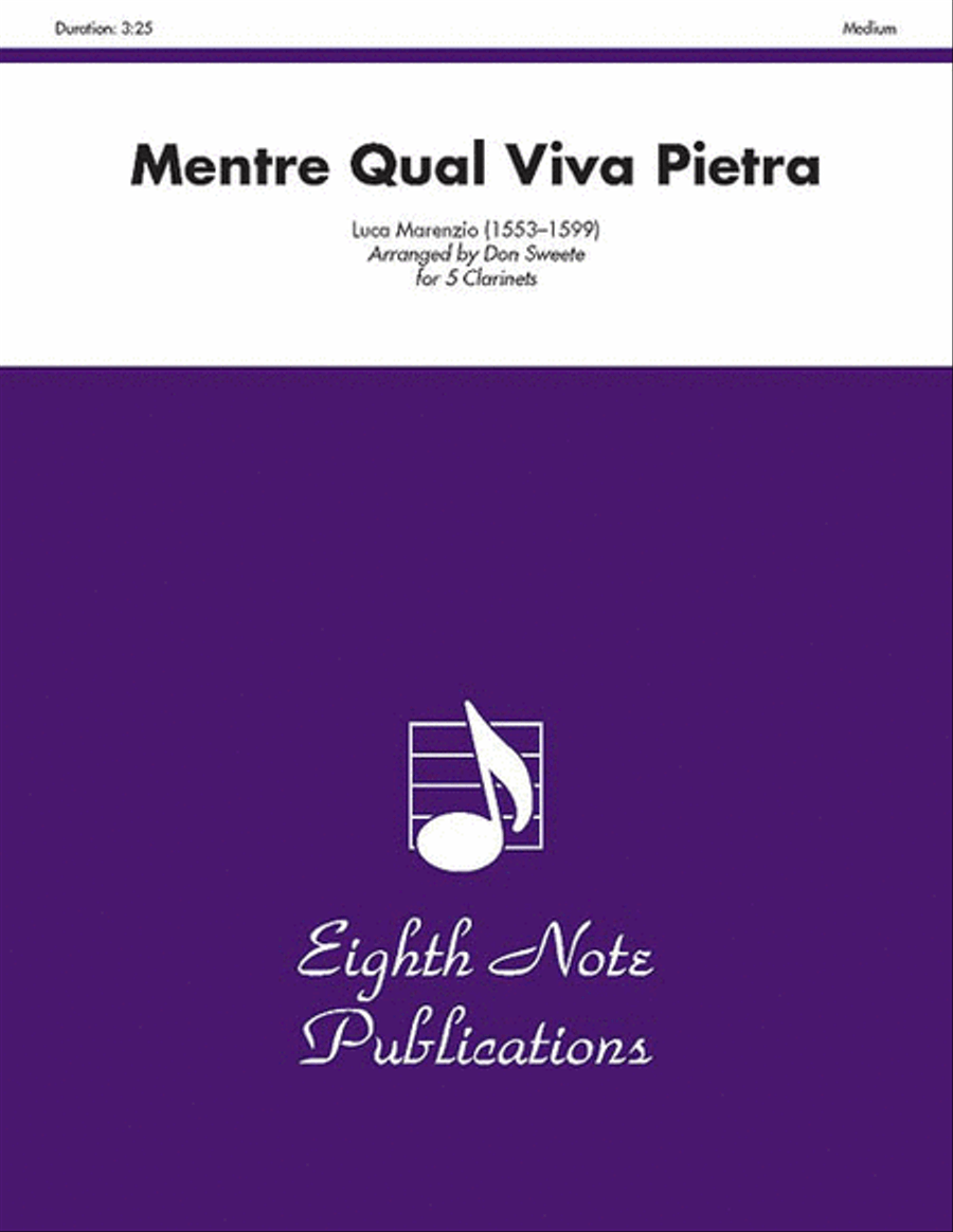 Mentre Qual Viva Pietra Clarinet Quintet scores gallery preview page 1