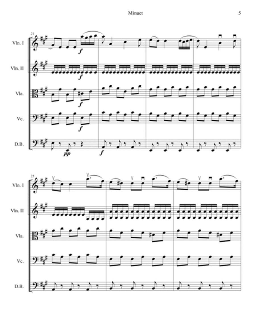 Boccherini's Minuet, for intermediate string orchestra. SCORE & PARTS image number null
