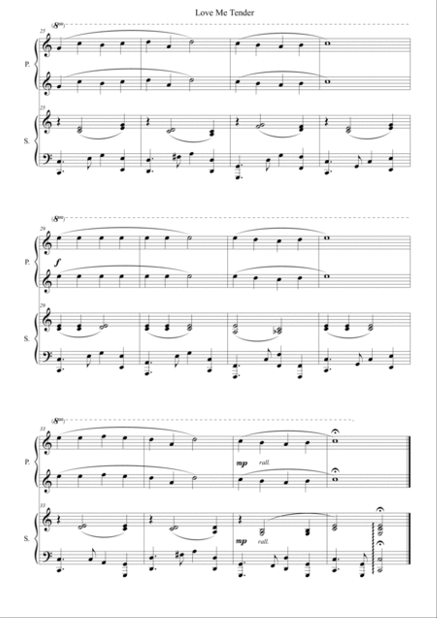 Love Me Tender Easy Piano scores gallery preview page 3