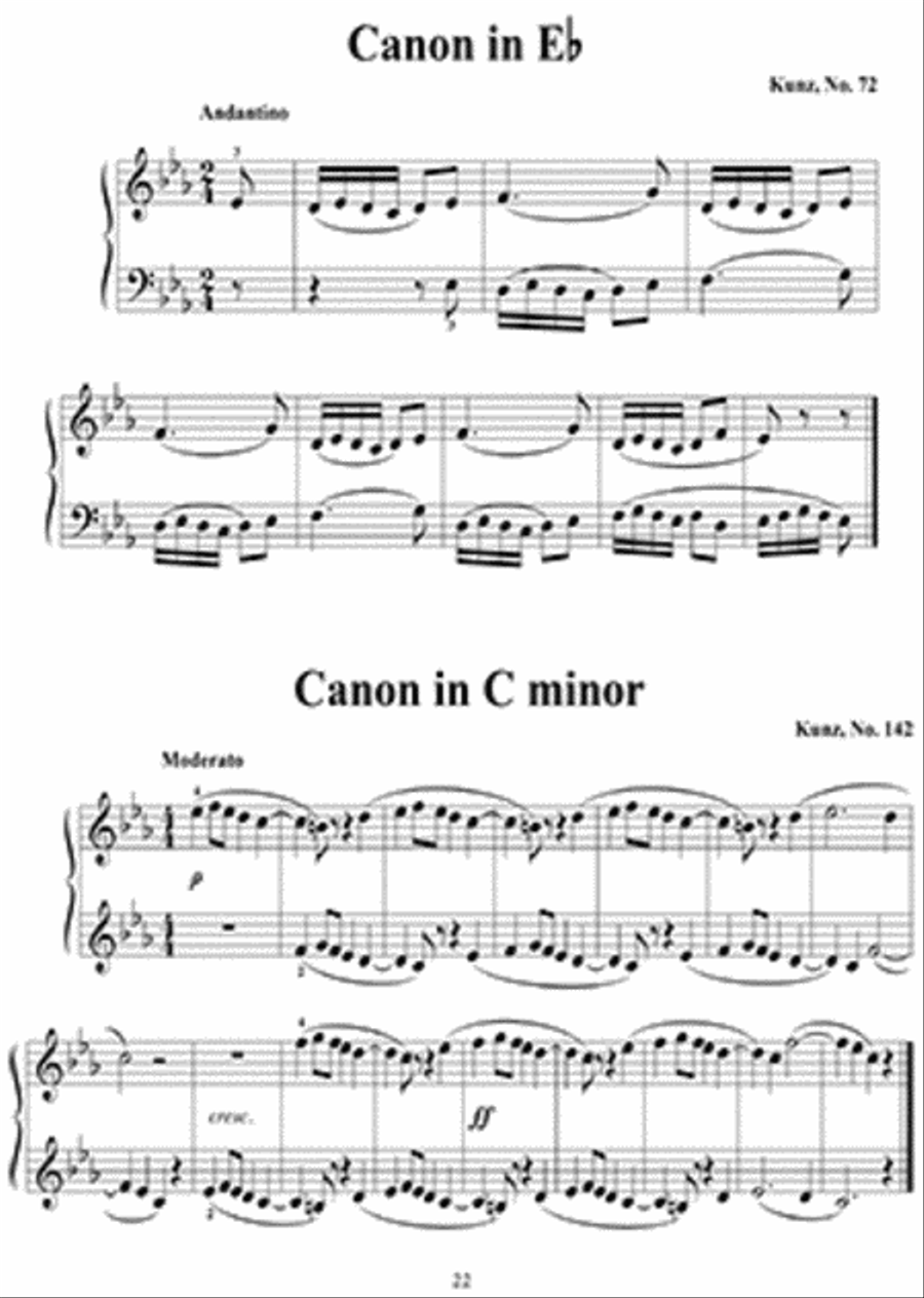 Canons and Rounds for Piano Solo Easy Piano scores gallery preview page 3