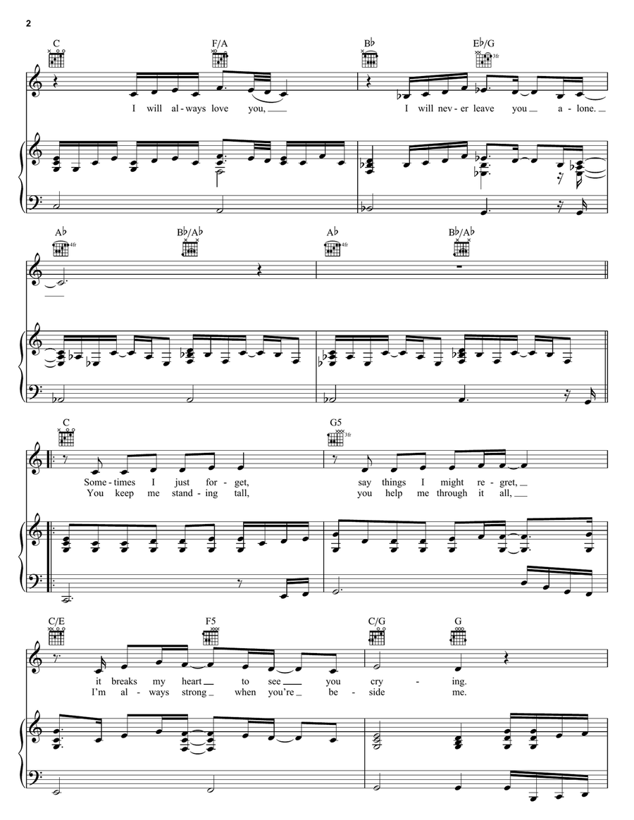 Glory Of Love Glory Of Love Piano, Vocal, Guitar scores gallery preview page 2
