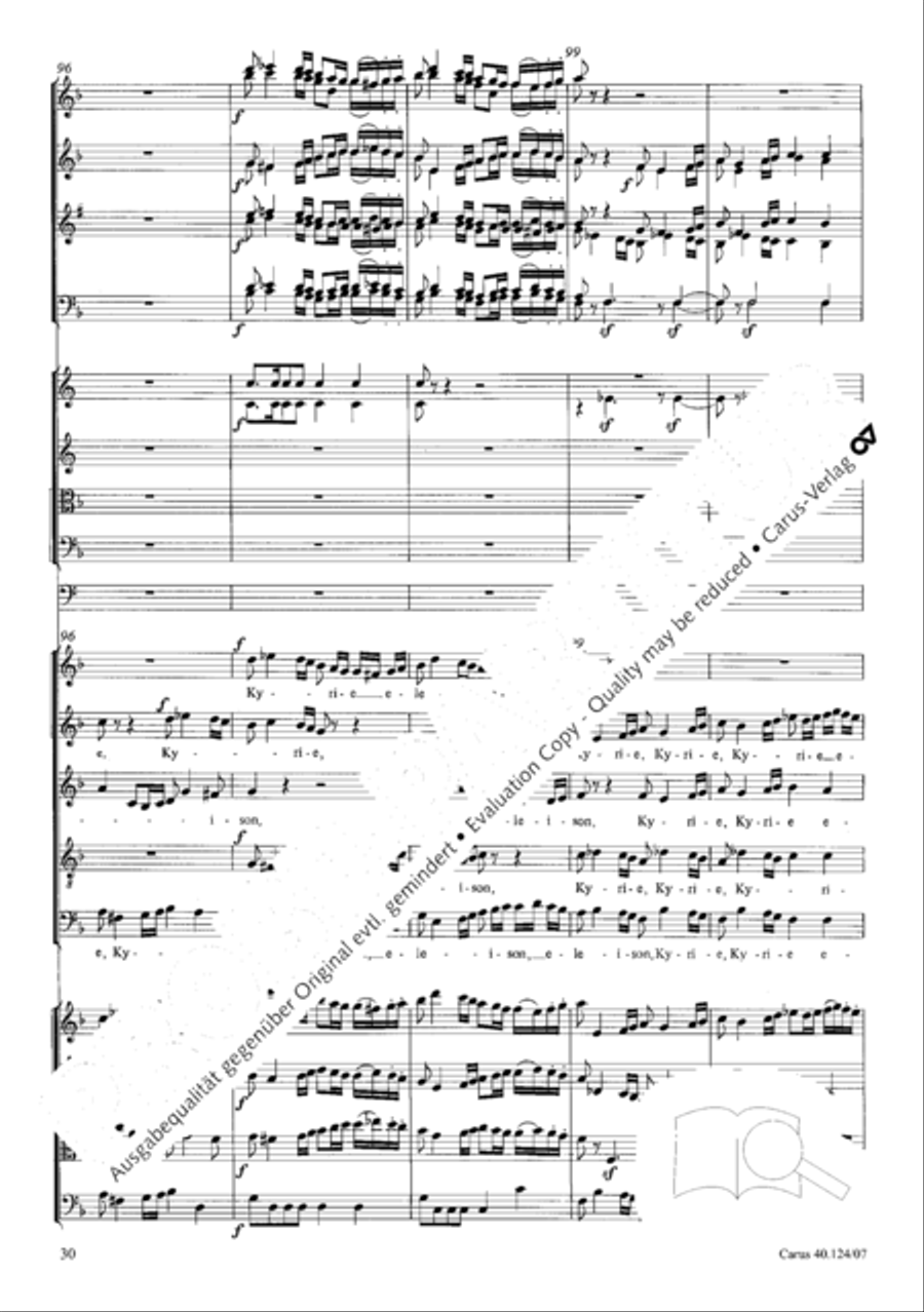 Kyrie in d + Herr Gott, dich loben wir Orchestra scores gallery preview page 31