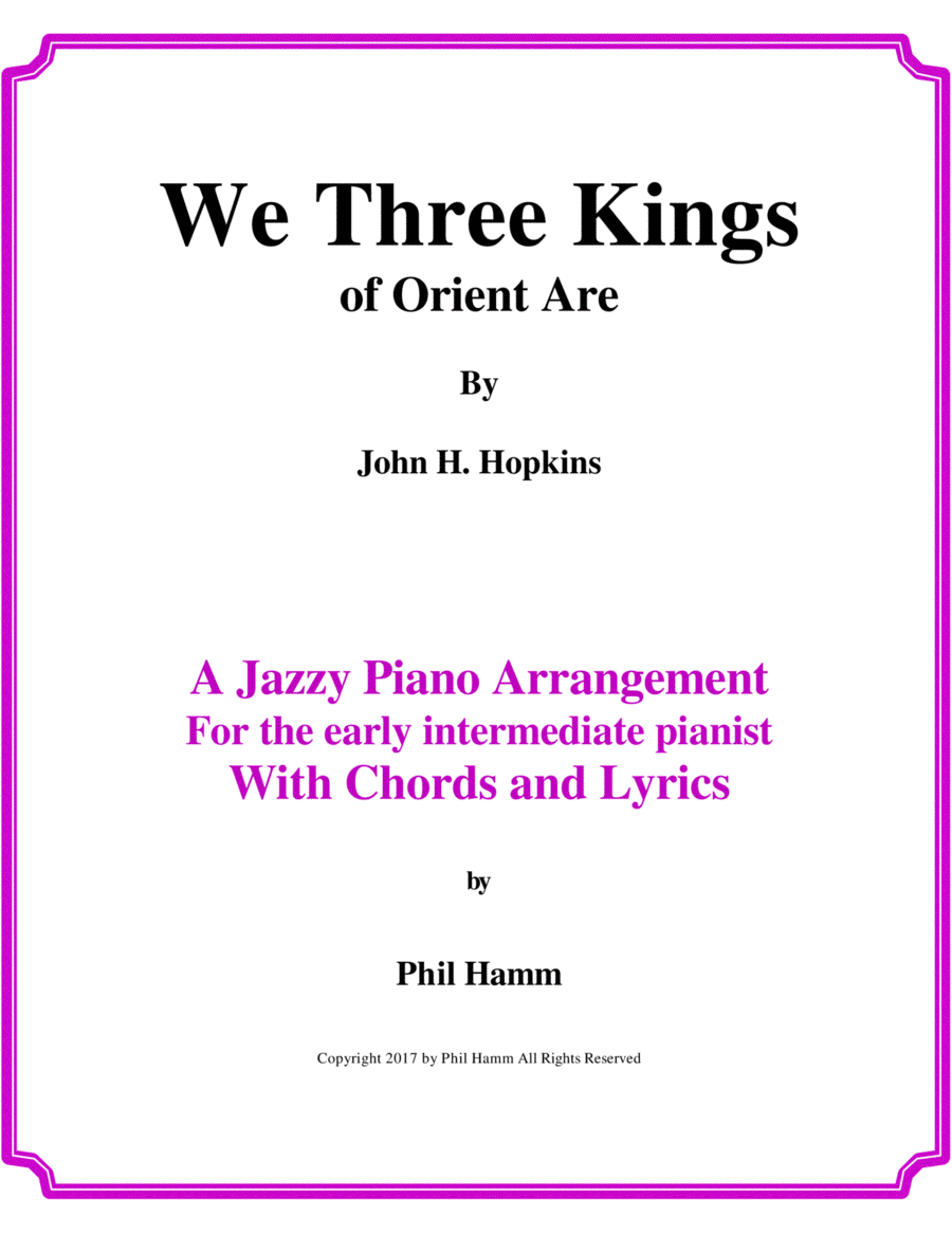 We Three Kings of Orient Are Easy Piano scores gallery preview page 1