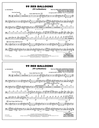 Book cover for 99 Red Balloons (arr. Holt and Conaway) - 1st Trombone