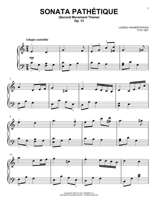 Sonata In C Minor, Op. 13 'Pathetique' (2nd Movement Theme)