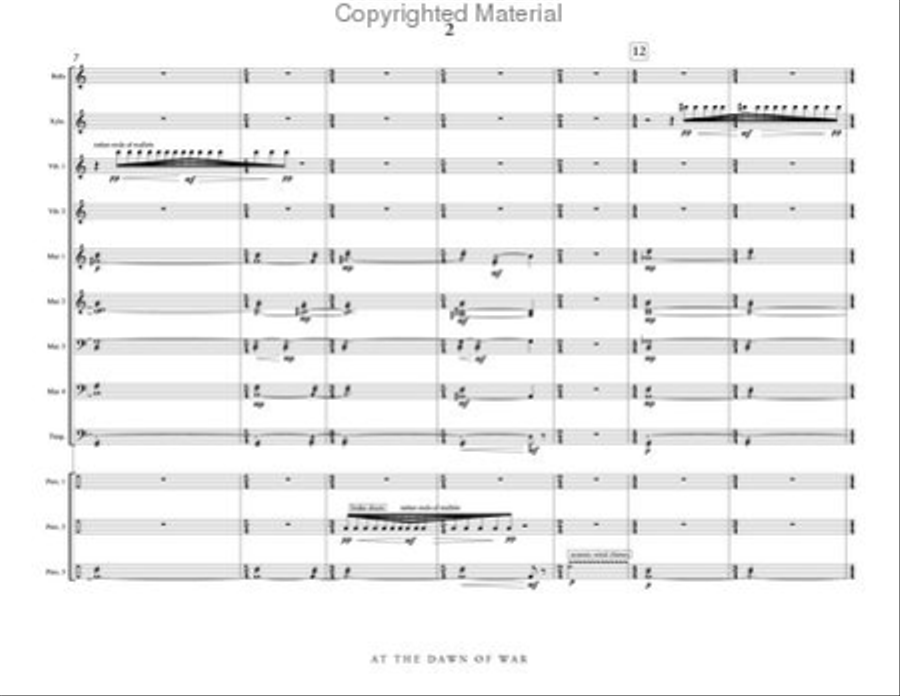 At the Dawn of War Percussion Ensemble scores gallery preview page 3