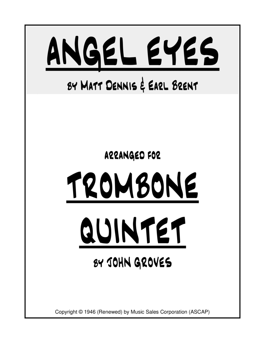 Angel Eyes Angel Eyes Brass Quintet scores gallery preview page 1