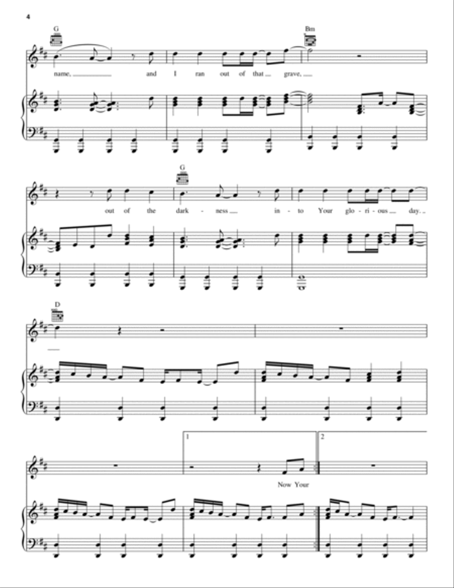 Glorious Day Piano, Vocal, Guitar scores gallery preview page 4