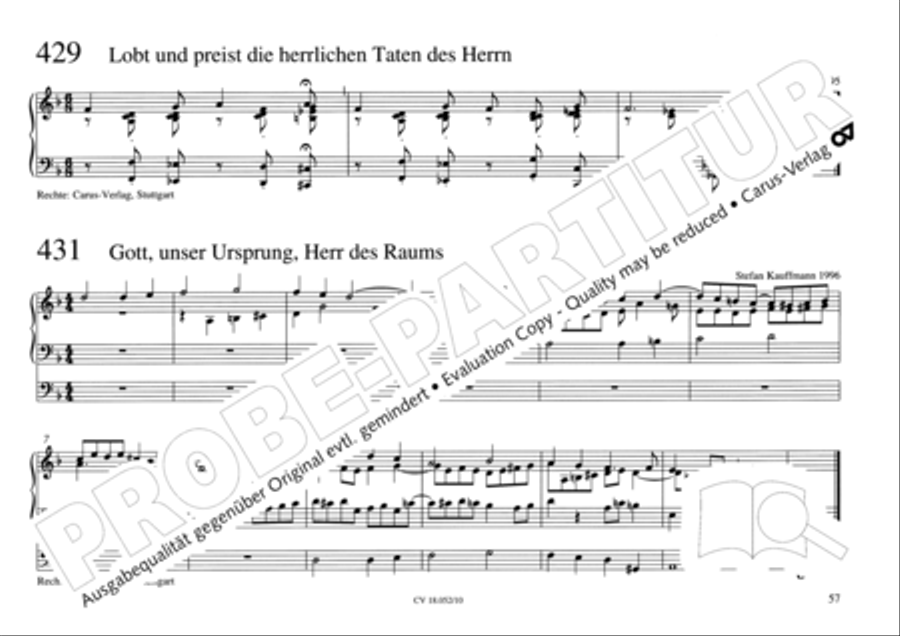 Esslinger Orgelbuch, Bd. I: Intonationen Organ Solo scores gallery preview page 74