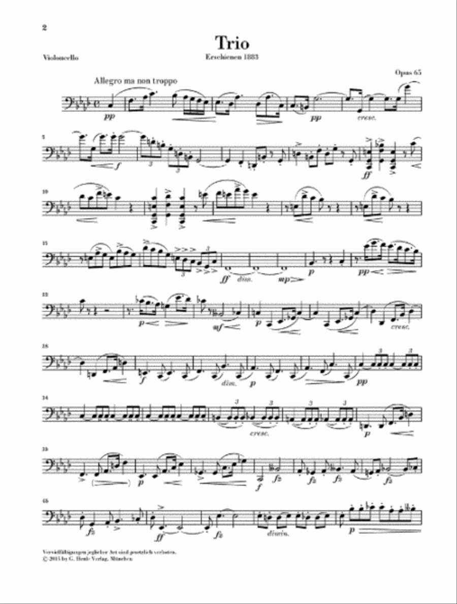 Piano Trio No. 3 in F minor, Op. 65 Piano Trio scores gallery preview page 5