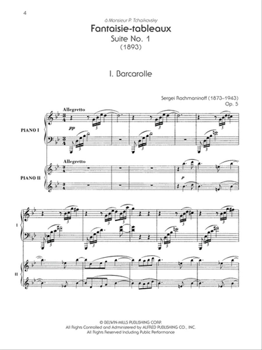The Piano Works of Rachmaninoff, Volume 9 Small Ensemble scores gallery preview page 3