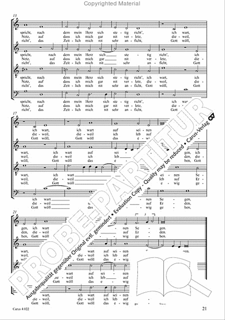Lechner: Dieweil Gott ist mein Zuversicht (mit Neutextierung) Score scores gallery preview page 3