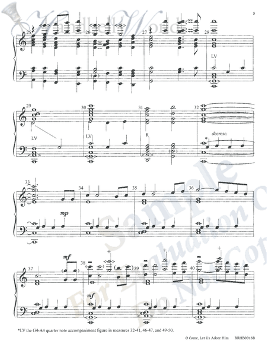 O Come Let Us Adore Him O Come Let Us Adore Him 5-Octaves scores gallery preview page 4